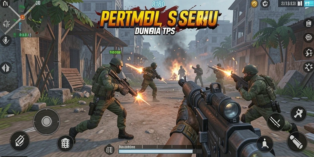 Screenshot menampilkan aksi seru gameplay TPS di 8180.
