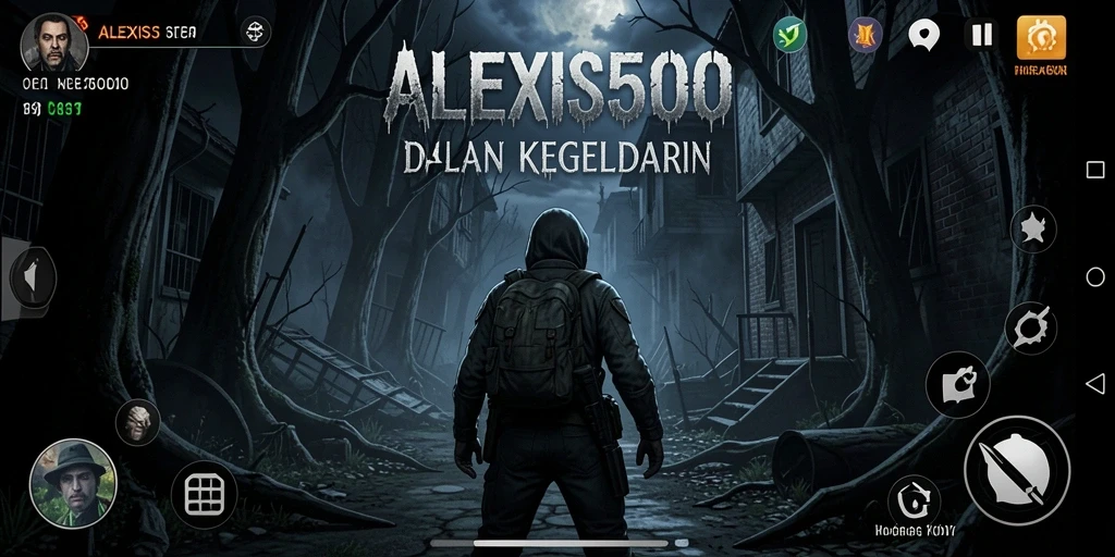 Gameplay ALEXIS500 menampilkan suasana mencekam dan teror.