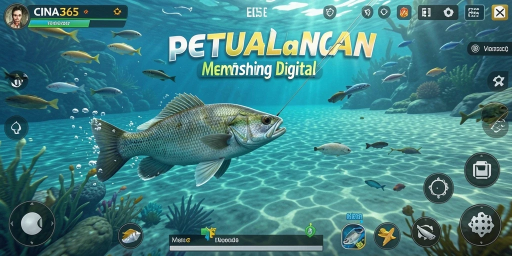 Tangkapan besar dalam permainan memancing yang mendebarkan.