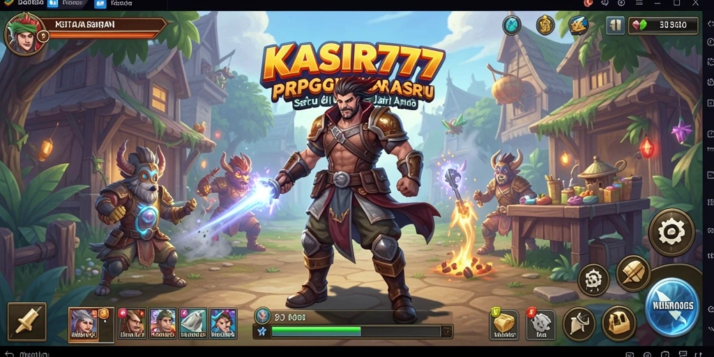 Tangkapan layar menunjukkan karakter beraksi dalam pertempuran RPG yang seru.