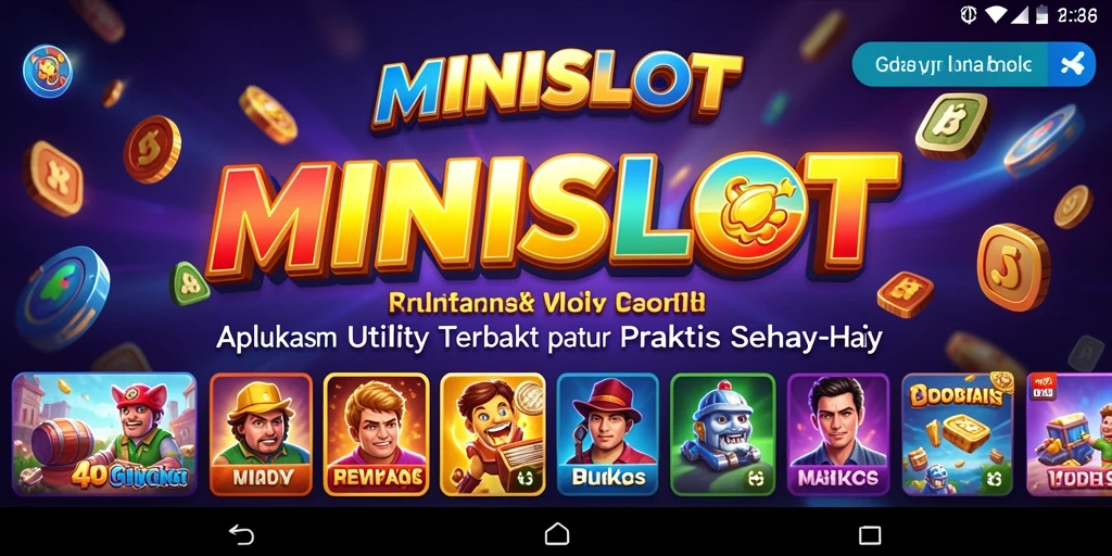 Tampilan utama gameplay MINISLOT yang menggambarkan kemudahan penggunaan.