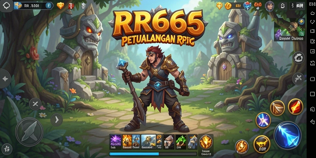Screenshot gameplay RR666 menampilkan pertarungan seru dalam dunia RPG yang menakjubkan.