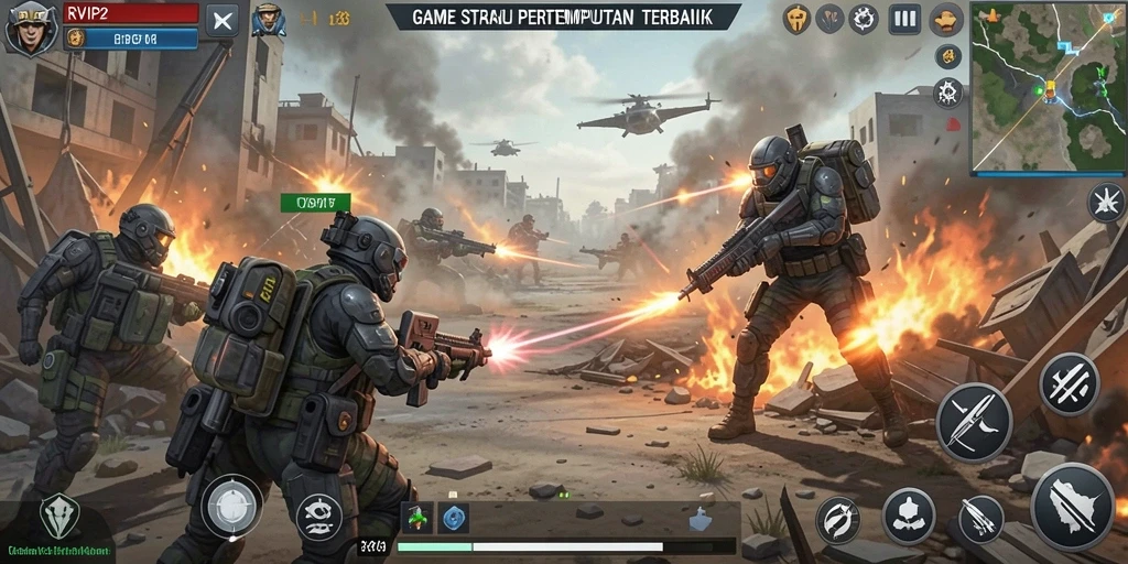 Screenshot gameplay RVIP2 yang dinamis dan strategis.